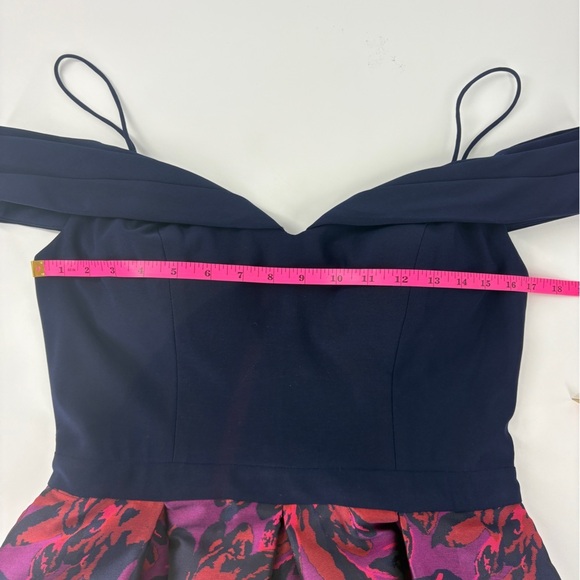 Morgan & Co. Off the Shoulder Jersey Jacquard Party Dress Size 11/12 - Picture 10 of 12